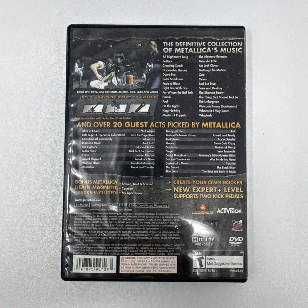 Guitar‎ Hero: Metallica 2009 Sony PlayStation 2 PS2 CIB Complete Video Game